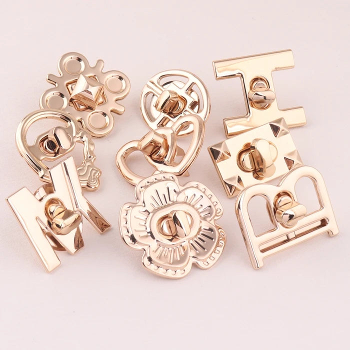 Cheap Price Light Gold Color Fashion Metal Handbag Twist Lock Purse Press Push Turn Lock