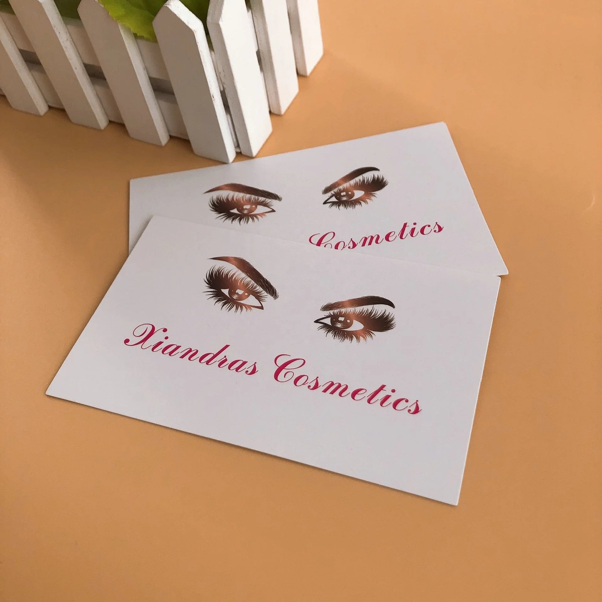 Elegant Printing Recycled Thank You Card Custom with logo White Business Cards for Lashes