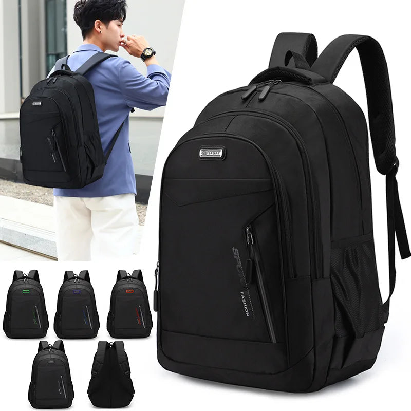 Multifunction Waterproof Backpack Men Luxury Student School Bags Notebook Backpacks Casual Pleated Laptop Bag for Men