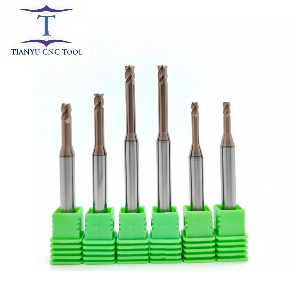 HRC68 Coated Tungsten Carbide Endmills Long Neck Corner Radius Milling Cutter End Mill with ODM & OEM Customization Support