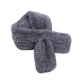 MWFur Fashion Fur Collar Scarf Hand Knitted Women Rex Rabbit Fur Scarf Double-Sided Fur Short Girls
