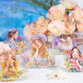 20 PET Stickers Per Pack Girls in the Flower Field Series 6 Selections of Floral Maiden Themes