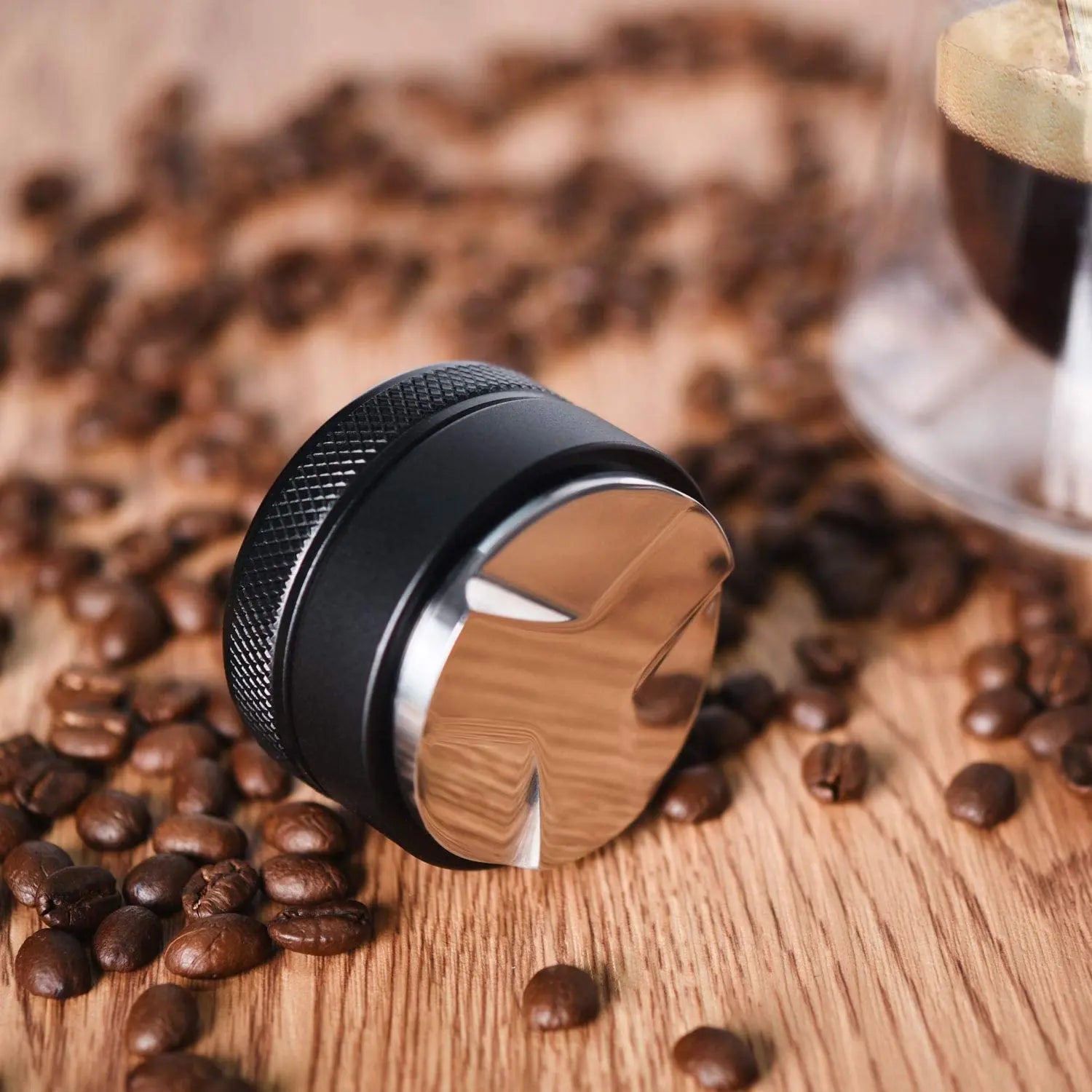 Adjustable 51mm/53mm/58mm Stainless Steel Hammer Barista Tool Distributor Calibrated Espresso Hand Press Coffee Tamper