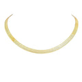 Milskye Fashionable Brass 18K Gold Plated Large Liquid Gold Herringbone Snake Bone Chain Necklace