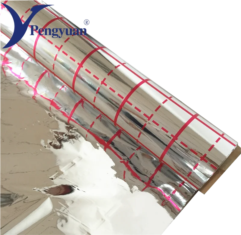 PENGYUAN MPPE PET Aluminum Reflective Foil 30m Thickness Food Grade for Floor Heating Heat Insulation