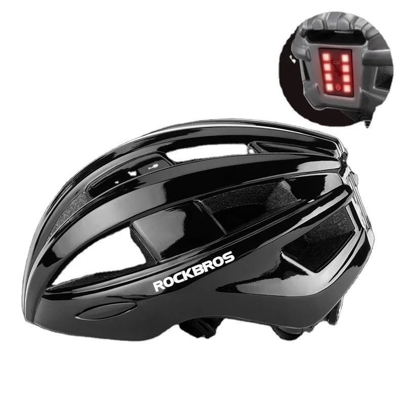ROCKBROS Headlight Smart Helmet With USB Charging Led Light Headlamp MTB Road Bicycle Cycling Safety Helmet