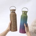 New Arrivals Sparkling Diamond Water Bottle 25oz Bling Vacuum Flask Rhinestone Glitter Water Bottle for Women Girl Logo
