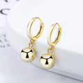 Fashion 925 Sterling Silver Gold Plating Round Beads Pendant Earrings for Women Wholesale