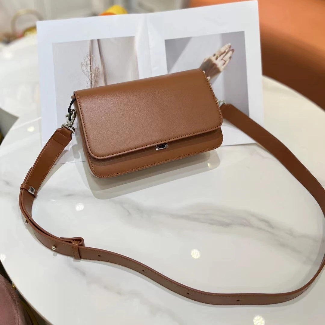 Women Shoulder Bag Female Crossbody Bags Genuine Cow Leather Ladies Sling Purse Flap Square Bag