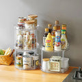 360 Degree Turntable Rotating Seasoning Organizer Rotation Spice Rack Kitchen Storage Turntable Cabinet