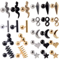 16G Stainless Steel Helix Cartilage Tragus Mini Stud Earring Heart Star Moon Ball Snake Lobe Unisex Ear Piercing Wholesale