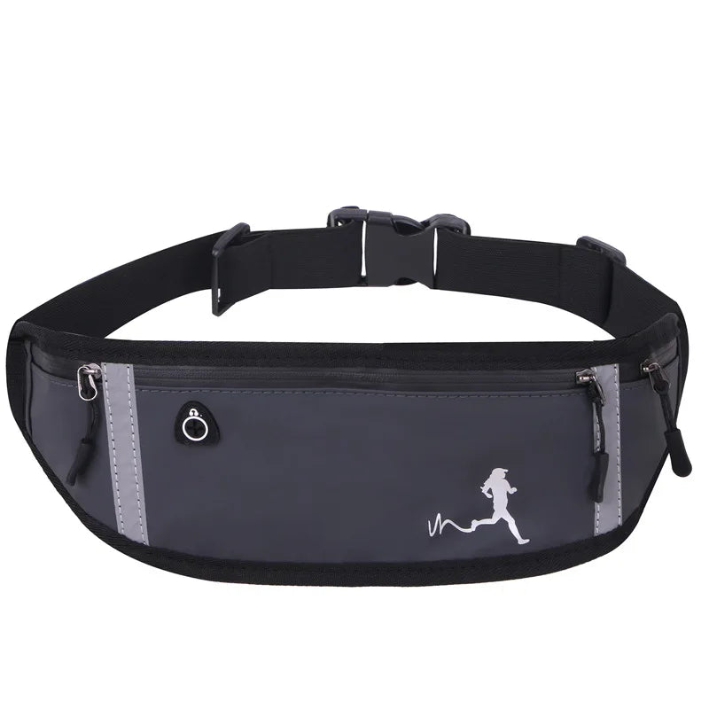 Outdoor Men's Canvas Zipper Waist Bag Mini Multi-Function Waterproof Sports Fanny Pack Phone Storage