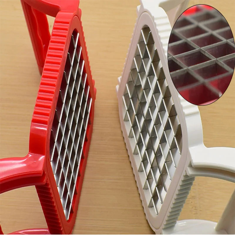 3 in 1 Multi-function Stainless Steel Manual Potato Chips Cutter and Peeler with Abs Plastic Handle