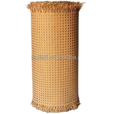 Factory Supplier Synthetic PE Sticks Weaving Rattan Cane Webbing Mesh Roll for Furniture