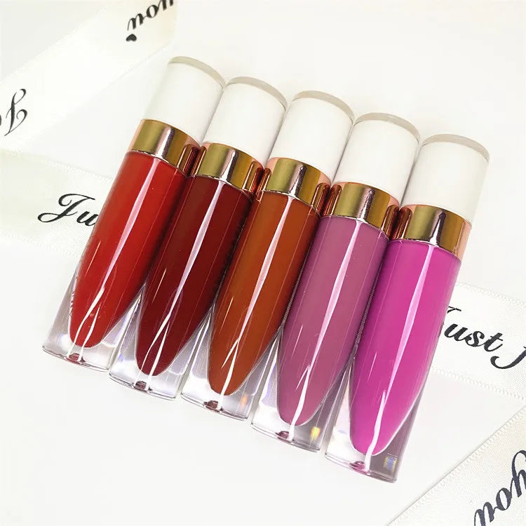 Droshipping  Oem Lip Gloss Long-lasting Matte Lipstick Low Moq Private Label Clear Nude Lipgloss
