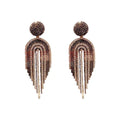 Fashion Exaggeration Pendant Earrings Super Bling Tassel Earrings Statement Rhinestone Long Tassel Earrings for Women Jewelry