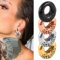 316L Stainless Steel Fashion Ear Plug Flesh Tunnel Body Piercing Jewelry Ear Gauges Expanders Stretcher Ear Weight Party Unisex