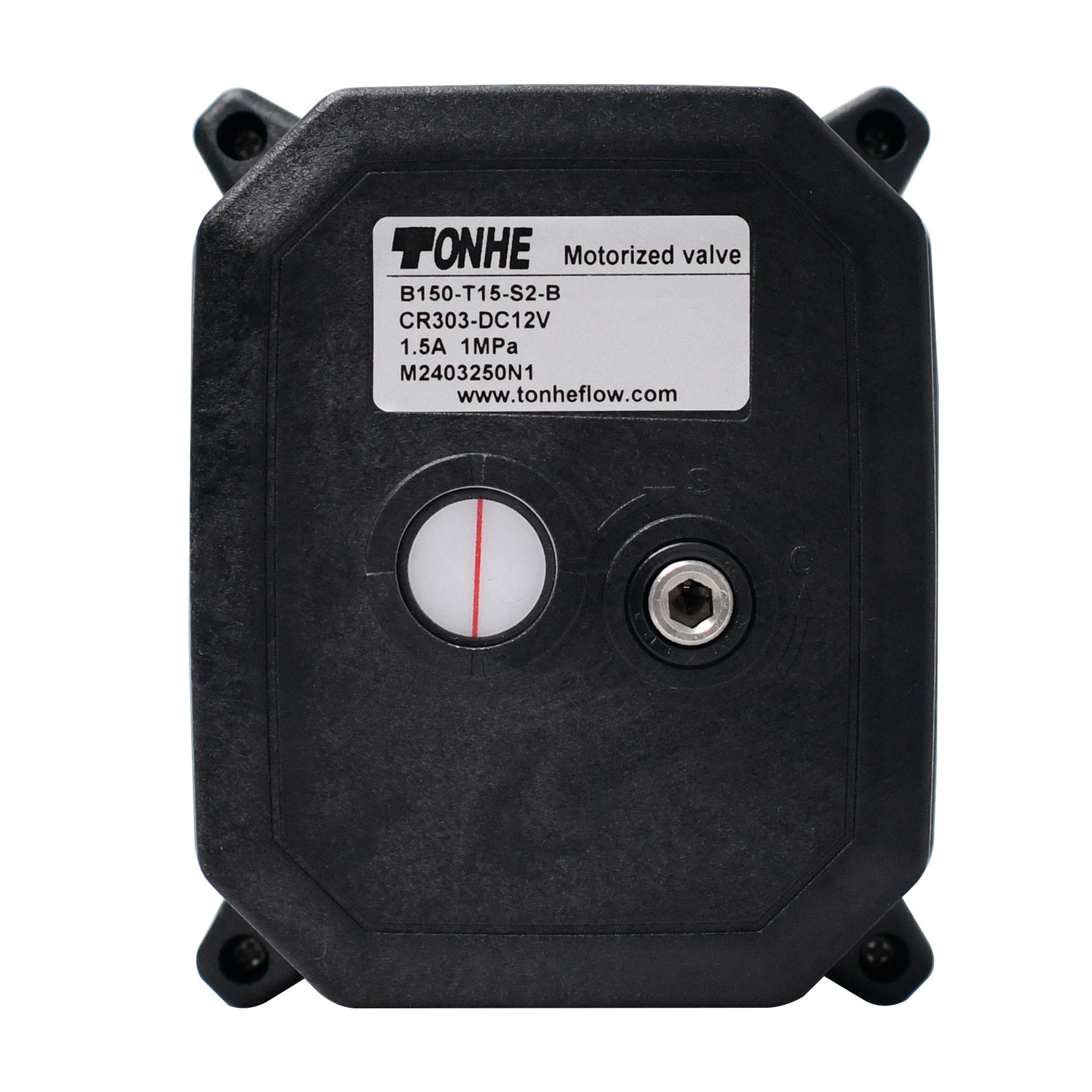 Tonhe A150 Electric Actuator Black CR301 DC12v AC DC24V Motorized Valve Actuator for Water 9*9.7 Key Ball Structure