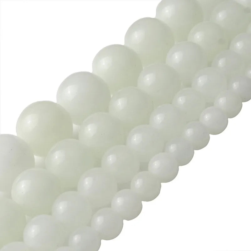 Wholesale 6/8/10/12mm Green/Blue Luminous round Loose Beads Stone Material for DIY Jewelry Making Bracelets