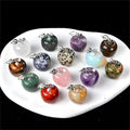 HZ 20mm Christmas Eve Decorations Apple Crystal Agate Stone Accessories Car Home Mini Ornaments in Rose Quartz Amethyst Apple
