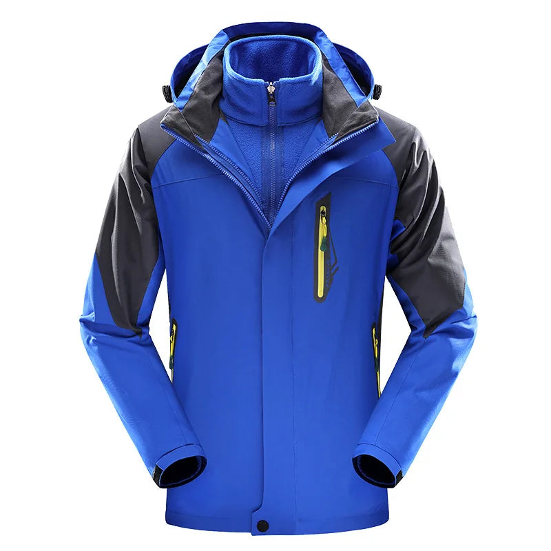 Wholesale 3-in-1 Outdoor Jacket for Men and Women Custom Made Autumn Winter Workwear Stand Collar Zipper Closure Size XL