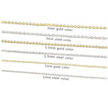 Fashion Chic Pure Stainless Steel O Type Chain 1 1.5 2mm Wide 16 18 20 22 24 Inches Long Rich Color for Pendant Necklace Jewelry