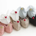 Hot Sale Spring and Summer New Product Japanese Solid Color Heel Cute Embroidery love Cotton Ladies Socks
