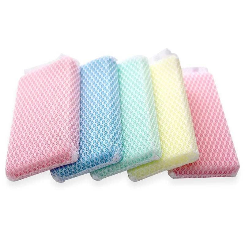 Japan Popular Soft Sponge Mesh Kitchen Clean Sponge Anti Microbial Scrubber