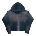 Pullover Printed Sweatshirts Custom Cotton French Terry Vintage Washed Distressed Acid Wash Oversized Cropped Zip up Hoodies Men