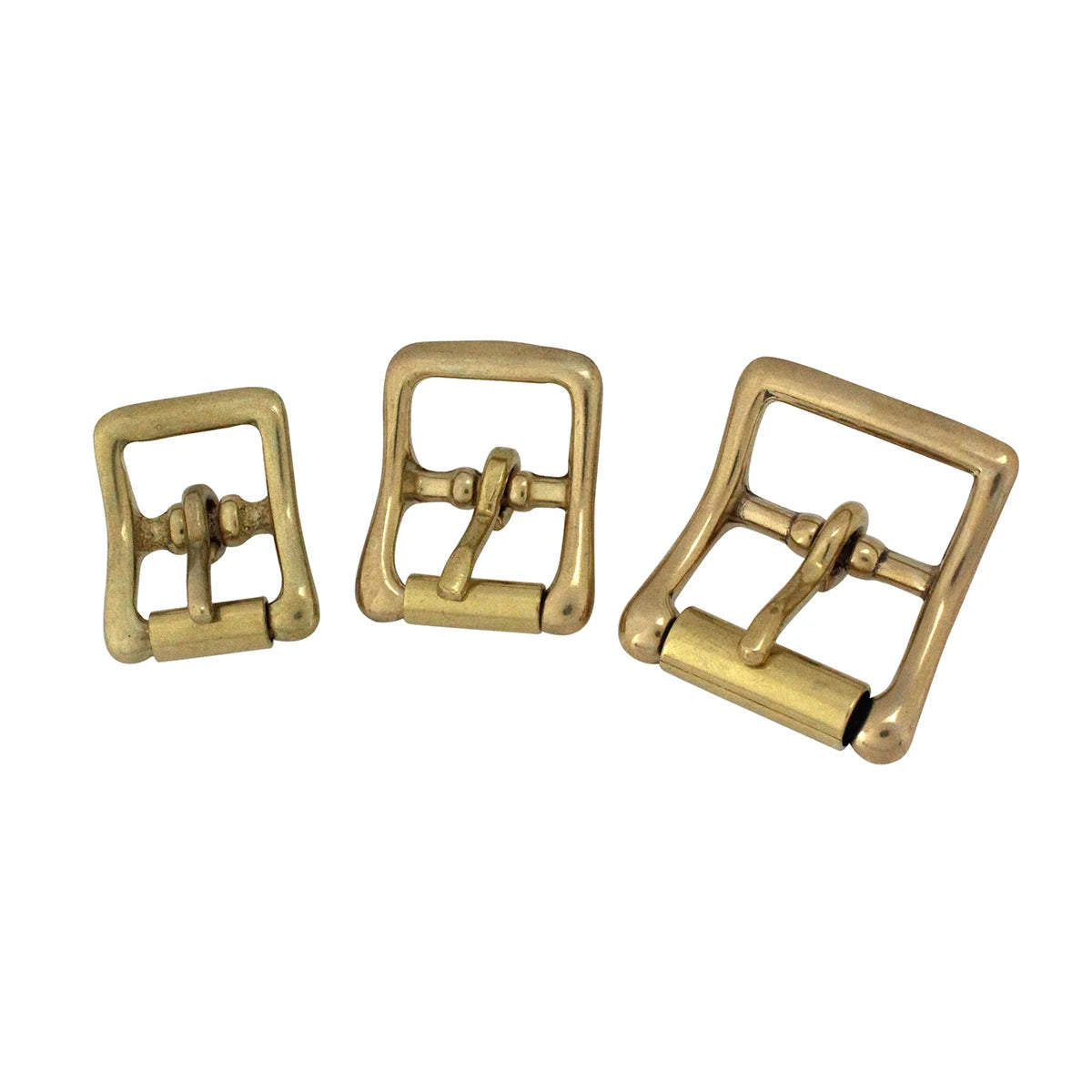 Brass Roller Buckle Single Pin Middle Center Bar Buckle Tri-glide Buckle for Leather Craft Bag Strap Halter Harness Adjustment