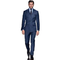 Autumn Navy Blue Italian Tailor Made Groom Men Suit 2022 Tuxedo Dinner Wedding Suit for Casual Party With Bridegroom Blazer