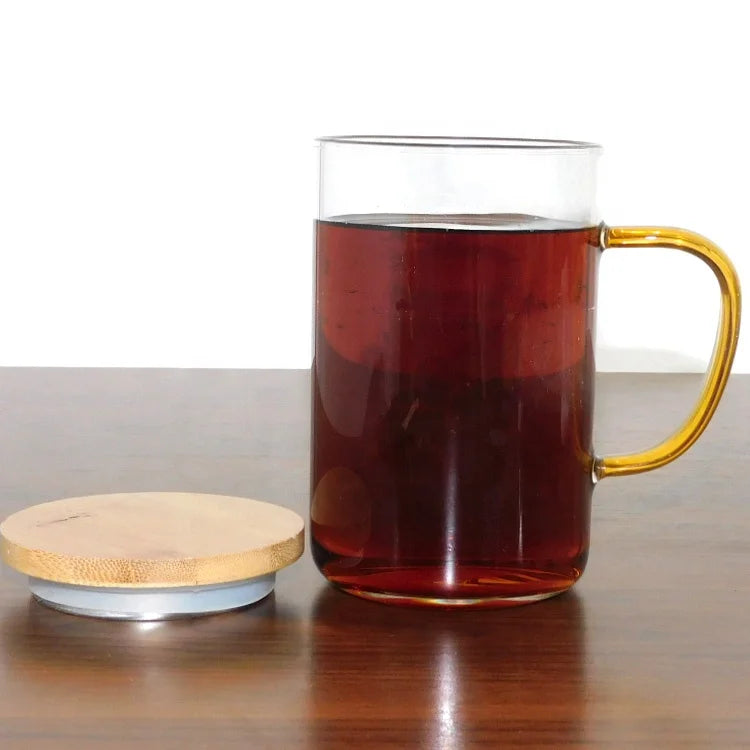 Glass Cup Tea Mug Single Wall Mark Coffee Mug With Handle From China