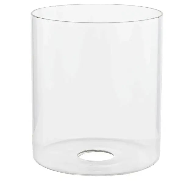 Handmade Transparent Cylinder Glass Lamp Shade Blown European Traditional Chinese Coastal Style for Ceiling Lamp Replacement