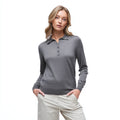 Women's Lightweight Merino Wool for Polo Sweater Short Length Embroidered Knit Top Spring Print Beading Cloud Pattern for Winter