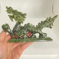Factory Cheap Price Wholesale Natural Green Jade Carving Chinese Dragon for Home Decoration