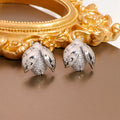 Customized Fashion 316l Stainless Steel Stud Butterfly Earrings Sets Hot Sale Hypoallergenic Classic 18k Gold Plated Jewelry