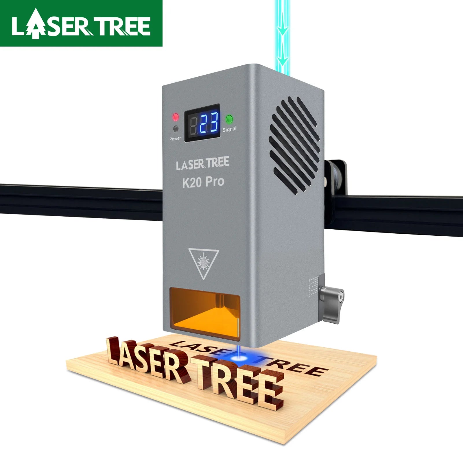 Free Ship Europe 20W High Power Leaf Diode Laser Engraving Module DIY CNC Metal Cutting Lazer Head for Stainless Steel Plywood