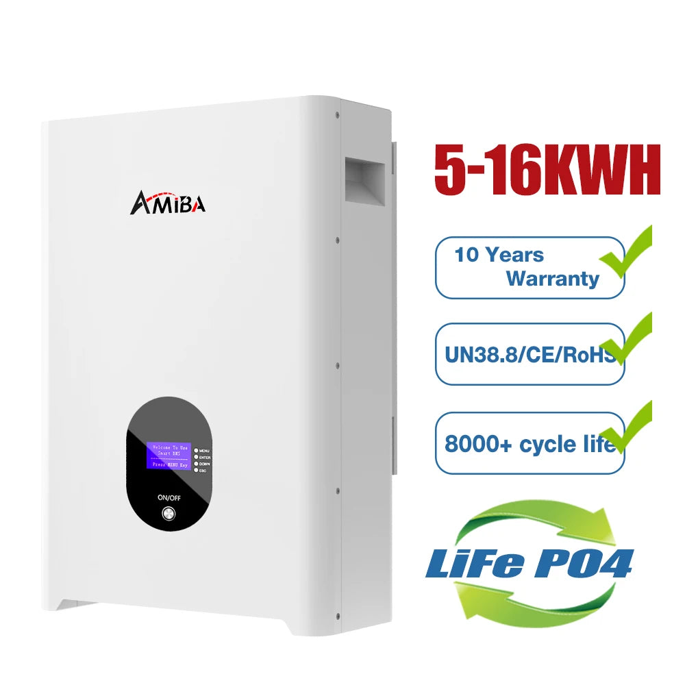 Professional Manufacturer Customized 48V 51.2V 10kwh 5kwh Powerwall Lifepo4 Solar Energy Storage Lithium Ion Battery at Home