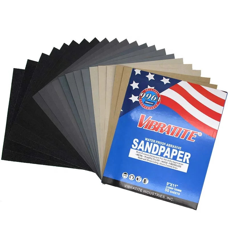 Hot Selling 230x280MM Wet and Dry Abrasive Paper Sandpaper Abrasive Tools Sanding Sheet Sand Paper for Car Polish Wood Metal