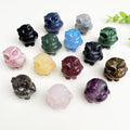 Wholesale 3.5cm Natural Crystal Animals Figurine Mixed Crystal Owl Statue for Meditation Home Decoration