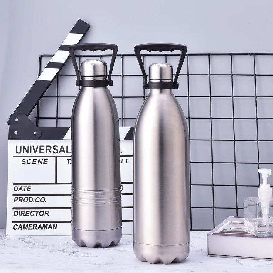 Hot Sale 1000ml 750ml 500ml Double Walled Insulated Stainless Steel Sports Water Bottle With Lid