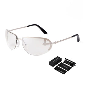 STY9316A Custom Logo Fashion Vintage Rimless Sunglasses Women Men Oval Sun Glasses Custom Sunglasses