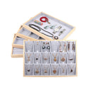 12 Grid Flannelet Jewelry Plate Log Tray for Ring Necklace Pendant Bracelet Display Storage for Organizing Your Jewelry
