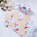 5pcs Organic Cotton Breathable Menstrual Pads Set Washable and Reusable Sanitary Pads with Wet Bag for Women