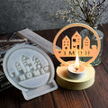Diy Glue Mold Love HOME House Scented Candle Candlestick Insert Row Decoration Silicone Mold