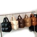 New Luxury Trendy Single Shoulder Messenger Bag Rhombus Square Tote with Soft Handbag Design Canvas and PU Lining Material