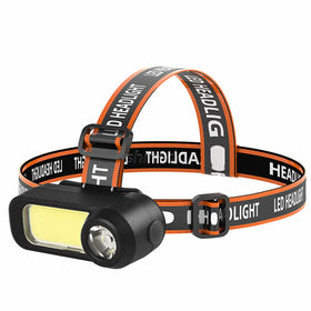 Portable 90 Degree Rotatable Outdoor LED Rechargeable Headlamp IP65 Rated with Large Battery Capacity