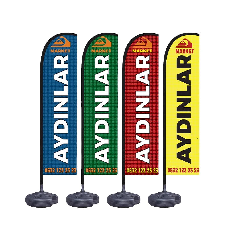 Custom Outdoor Swooper Flag Business Advertising Sign Feather Flutter Super Advertising Kit Feather Flags