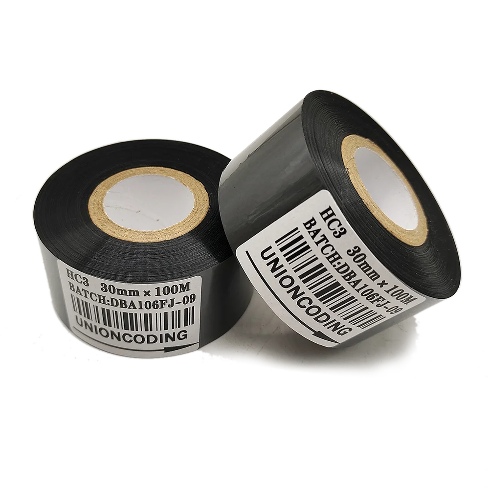 25mm 100m Hot Stamping Foil for Hp241b Code Printer Black Ribbon for Hot Coding Ribbon