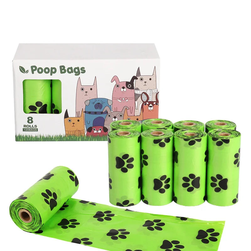 Fast Shipping Plastic Bag 8 Rolls Per Box Sustainable Pet Poop Waste Dog Poo Bag in Stock